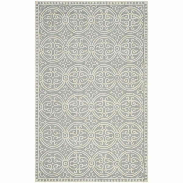 Safavieh Cambridge Hand Tufted Small Rectangle Rugs, Silver and Ivory - 3 x 5 ft. CAM123D-3